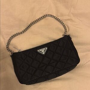 Prada Black Quilted Shoulder Bag